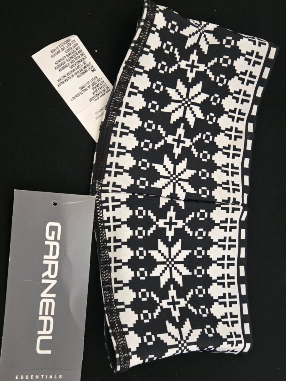 Louis Garneau Alta Headband NWT Nordic Pattern Cycling Running Winter Ear Warmer